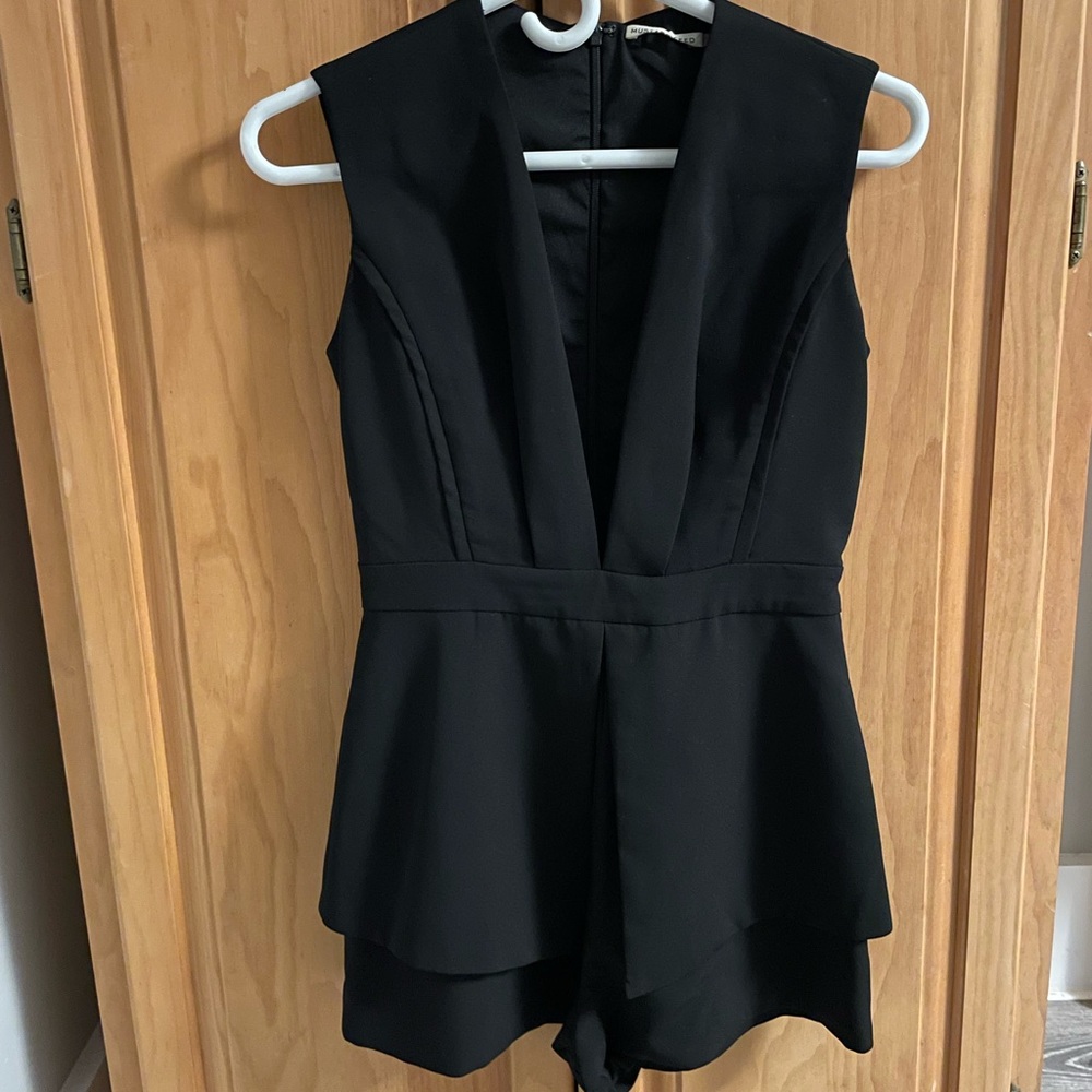 Plunge Black Romper